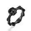 Anillo de Titanio para Motociclista Calavera Fuente de Amazon Punk Rock Metal Tendencia Viento Urbano para Hombres y Mujeres