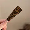 Pinza Triangular Vintage con Estampado de Leopardo para el Cabello de la Frente, Pinza Lateral, Pinza Versátil Simple para Flequillo, Nuevo Pasador de Otoño/Invierno