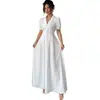 2026 Nuevo Vestido de Estilo Europeo y Americano Transfronterizo Estilo Francés Elegante Blanco Ceñido a la Cintura Nicho