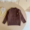Ropa Infantil Suéteres Otoño Invierno Nuevas Llegadas Niños Niñas Bebé Suave Pegajoso Bordado Suéter de Punto Tejidos Suéter de Punto Trenzado Infantil