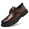 Zapatos de Piel Genuina para Hombre Nuevos Transpirables Formales de Negocios Casuales Antideslizantes Suela Gruesa Piel Suave Zapatos Cómodos Hombre