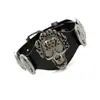 Pulseras de Cuero Empalmado de Venta Caliente Europeas y Americanas, Pulseras con Broche de Águila de Aleación, Accesorios de Moda para Hombre, En Stock Venta Directa al por Mayor