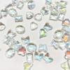 Novo vidro K9 Diamante fundo transparente Diamante Aurora Diamante Moca Diamante Amor Broca de unha Diamante Joia Pacote de material para manicure mista