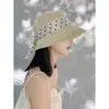 Chapéu de Palha Elegante Estilo Francês Liangfang com Ondas para Mulheres, Verão, Exterior, Aba Larga, Viagem, Leve, Protetor Solar