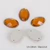50 Accesorios de Joyería de Materiales DIY Redondos Poligonales Acrílico Cosido a Mano Diamante Agujero Doble Planos Base Diamante Acrílico Caliente