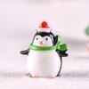 Navidad lindo pingüinito micro paisaje decoración de paisaje de nieve llavero colgante pingüino antártico animal pequeño