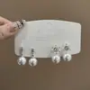 Pendientes de Plata de Ley S925 con Perlas de Imitación de Gama Alta para Mujer, Pendientes de Diseño Nicho, Pinzas para Orejas y Accesorios para Orejas Versátiles y Elegantes