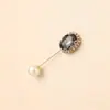Broche de Cristal, Piedras de Zirconia Coloridas, Varias Formas, Pines Largos, Saco de Traje, Pines para Cuello de Ropa, Pines de Una Palabra