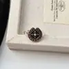 Anillo Vintage Desgastado de Cruz y Rueda de Barco para Mujer, Diseño de Nicho, Estilo Nuevo, Sensación de Alta Gama, Anillo Abierto Ajustable Versátil para Mujer
