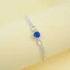Pulsera de Plata de Ley 925 con Zafiro de Cultivo Lujo Ligero Color Nicho Resistente al Desgaste Venta Directa de Fábrica Venta al por Mayor desde 1 Pieza Soporte para Dropshipping