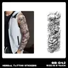 Pegatinas de Tatuaje Herbales de Brazo Completo Transfronterizas, Impermeables, de Larga Duración, No Reflectantes, Diseños de Tatuajes Realistas para Manos, Brazo de Flores, Brazo de Flor de Cerezo, Estilo Tradicional