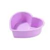 Forma de Silicone para Bolo, Fácil de Desenformar, Formato de Flor em Coração, Assadeira Doméstica DIY para Pão, Resistente a Altas Temperaturas, Antiaderente