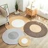 Tapete de Chão Redondo Estilo Ins para Casa, Entrada, Sala de Estar, Tapete para Pés, Ecológico, Simples, Oval, Antiderrapante, Tapete de Estúdio