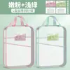Bolsa de Clasificación de Temas en Forma de L Siji Nianhua, Bolsa de Documentos Transparente de Mano, Bolsa de Almacenamiento de Papeles de Examen de Archivo de Malla con Cremallera