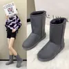 2026 Invierno Nuevas Botas de Nieve para Mujer Transfronterizas Talla Grande Estilo Básico Estilo Pareja Botas de Algodón de Caña Alta Botas de Nieve Venta al por Mayor