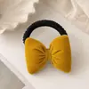 Diadema de lazo de terciopelo vintage, moderna y versátil, cuerda para coleta baja, anillo simple para el pelo de otoño e invierno, accesorio para el pelo de alta elasticidad