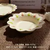 Conjunto de tigela e prato foscos pintados à mão estilo Ins, pratos de cerâmica de alto valor, tigelas para uso doméstico, tigelas de sopa, tigelas de ramen, pratos de jantar, louças