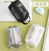 Bolsa de Maquiagem de Malha para Viagem, Bolsa Portátil de Grande Capacidade para Artigos de Higiene Pessoal, Sacola de Malha para Banho de Viagem, Bolsa para Itens Diversos