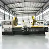 Torno Convencional de Agujero Grande Cw61125 para Torneado de Metal Grande, Estructura de Pie, Torno de Doble Plato