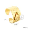 Diseño de Nicho Transfronterizo Acero Inoxidable Borla Mariposa Anillo Abierto Ajustable Chapado en Oro de 18K Moda Anillo Personalizado