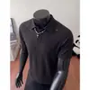 Camisa Polo de Verano Nueva de Alta Elasticidad Estilo Old Money Cuadros Solapa Manga Corta para Hombre Casual Verano Holgada Talla Grande Camiseta de Manga Corta