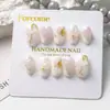 Esmalte de Uñas Portátil Caja de Esmalte de Uñas Terminado Esmalte de Uñas Falso Wholesale Parche de Esmalte de Uñas que Cambia de Color Lazo Suave Esmalte de Uñas Nupcial