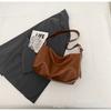 Bolsa tote texturizada retrô de grande capacidade para mulheres, nova moda 2023, bolsa carteiro multifuncional, bolsa de ombro para viagem