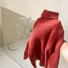 [suéter para niños en stock 2025 otoño e invierno nuevo versión coreana para niños y niñas suéter de cuello alto chaqueta cálida comodín