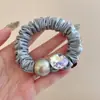 Goma para el pelo simple de satén estilo coreano para mujer, sujetador antideslizante para coleta alta, cuerda de pelo colorida, accesorio para el pelo elástico