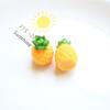 Acessórios de resina DIY Tridimensional Fruta Durian Morango Creme Cola Papelaria Caixa Chaveiro Decorativo Pingente Material