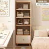 Estante de Armazenamento para Livros, Estante de Armazenamento de Chão para Sala de Estar, Armário Estreito para Espaços Pequenos ao Lado da Mesa, Armário Simples Contra a Parede, Estante de Livros para Casa