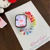 Correa de Reloj con Cuentas de Cristal de Colores Katie es Adecuada para Apple Iwatch Generación 11 10/987Ultra