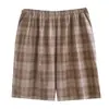 Nueva colección de verano: Shorts de algodón lavado a cuadros para hombre, casuales y elegantes, disponibles en tallas grandes, con tejido transpirable que absorbe el sudor