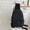 Mochila de cor sólida bolsa transversal masculina, estilo moderno, leve, simples, casual, moda, novo, bolsa de ombro para casal, bolsa de peito moderna