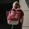 Bolsas de papel DuPont personalizadas con impresión de logo, producción acelerada, bolsas de mano estilo retro, hechas a medida para ferias comerciales, publicidad y como bolsas de compras ecológicas