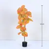 Ficus Lyrata Artificial para Interiores, Planta Decorativa Grande de Piso en Maceta para Hotel y Centro Comercial, Decoración Suave y Paisajismo