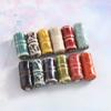 Acessórios para Joias DIY Contas Cerâmicas com Furo Reto Contas de Bambu Estilo Retrô Acessórios para Pulseira Colar Contas Artesanais Contas Soltas