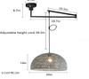 Lámpara de Araña Ajustable Estilo Escandinavo Moderno Minimalista Restaurante Barra Mesa Dormitorio Plegable Telescópica Cambio Modelado