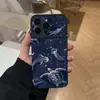 Capa Flexível Céu Estrelado Azul Escuro Oceano Adequada para Capa de Celular Apple 17 Iphone16 Baleia Água-viva Tartaruga Marinha Atacado 15