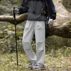 Novos calças casuais de workwear de corte solto para outono para homens e mulheres, calças de workwear retas versáteis da moda, calças de cintura alta soltas de perna larga