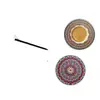 Conjunto de 8 Porta-Copos de Madeira da Moda, Charmosos Porta-Copos com Estilo de Arte Étnica, Proteção de Mesa Antiderrapante Resistente ao Calor para Canecas e Copos de Bebida