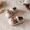 Sapatos de Algodão Quente Estilo Coreano Desenho Animado Cachorrinho Pelúcia para Crianças 2026 Outono/Inverno Novos Sapatos de Princesa Solado Macio Versátil Sapatos de Algodão