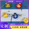 Runyidong Logotipo Personalizado Mini Sachê Pingente de Celular Bordado Inspirado em Zen Pequena Bola Redonda Simples Sachê de Oração Feito Sob Medida