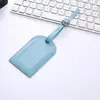 Cubierta abatible horizontal y vertical para tarjeta de embarque de cuero PU engrosado transfronterizo con bolsa y etiqueta de equipaje de cuero con papel para firmar interior gratis