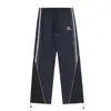 Pantalones Casuales Sueltos Bordados de Alta Calle Americana Nuevos para Hombre Primavera/Verano 2026, Tendencia de Pantalones Largos de Pierna Ancha Caídos Estilo Coreano