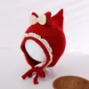 Gorro para bebé para otoño e invierno, gorro de punto cálido para proteger las orejas para niñas, lindo gorro de punto para bebés e infantes, gorro de elfo de invierno