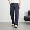 Calças de Seda Estilo Old Money de Alta Qualidade, Calças Casuais Super Elásticas de Nylon-Spandex para Homens, Novas Calças de Primavera com Cintura Elástica de Perna Reta
