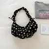 Bolsa de Bolinhas Estilo Coreano Meia-Lua Casual de Alto Valor Bolsa Dumpling Personalidade Plissada Bolsa de Ombro Único Novo Estilo 2026 Bolsa de Axila Tendência