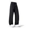 Pantalones Casuales de Seda Helada de Verano para Hombre, Pantalones Deportivos Largos de Moda y Cómodos Estilo Coreano, Pantalones de Hoja de Sable de Pierna Ancha de Moda