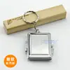 Chaveiro Metal Portátil Maquiagem Espelho Dobrável Dupla Face Manual Espelho em Branco Chaveiro Gancho Fivela